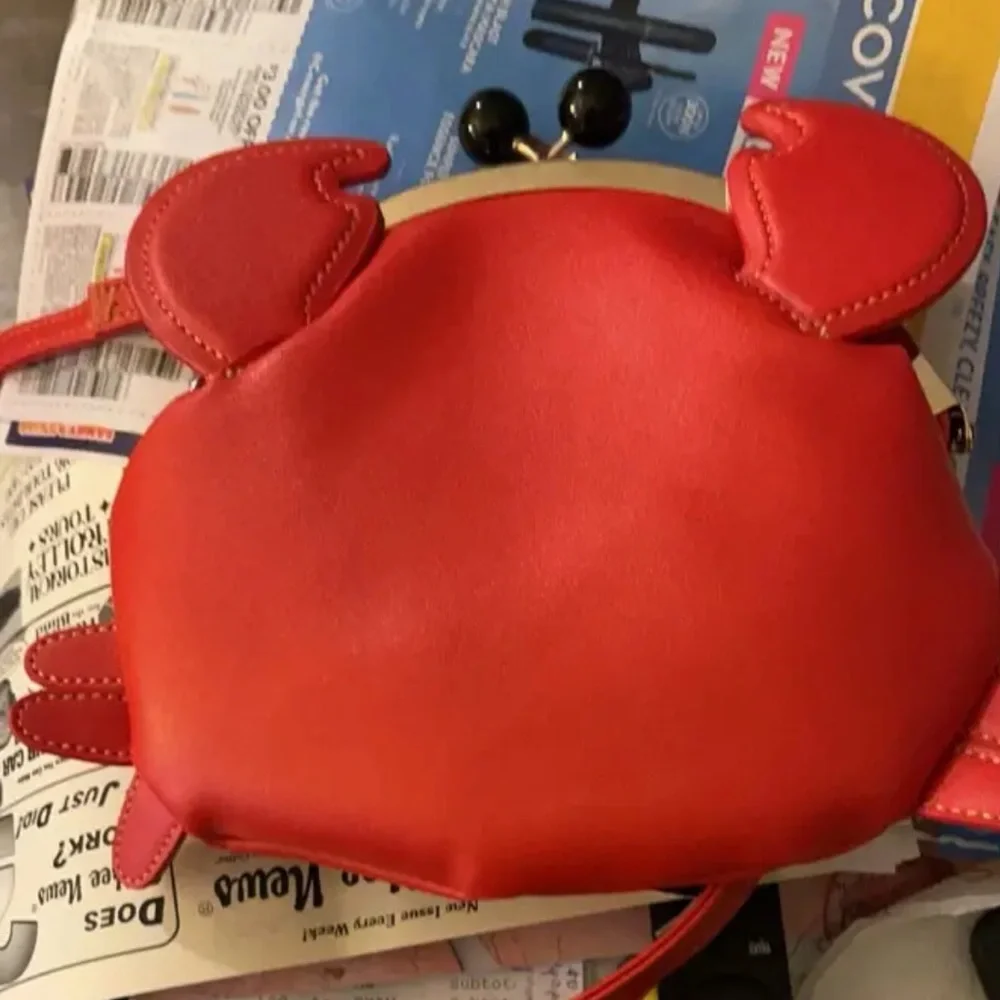 🆕 Cute Crab Crossbody Bag, PU Leather Handbag - Ariel 🧜‍♀️ - Sebastian 🦀